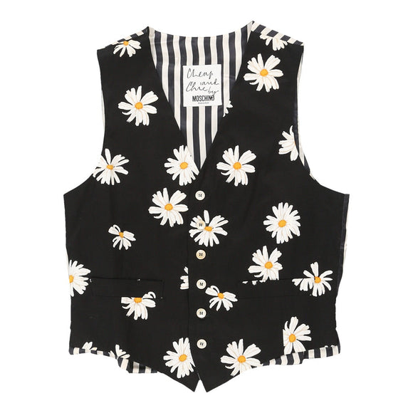 Vintage black Cheap & Chic Moschino Waistcoat - mens medium