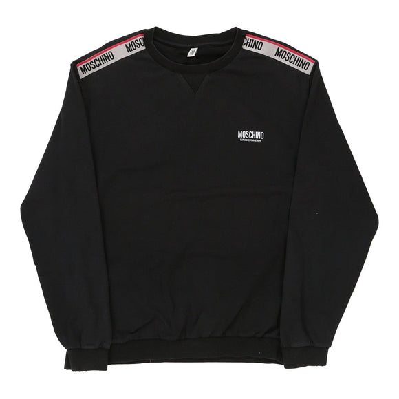 Vintage black Underwear Moschino Sweatshirt - mens x-large
