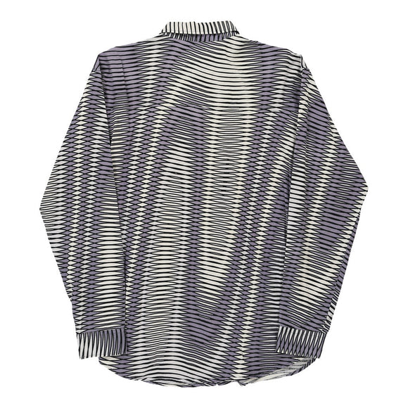 Vintage grey Versace Jeans Couture Patterned Shirt - mens medium