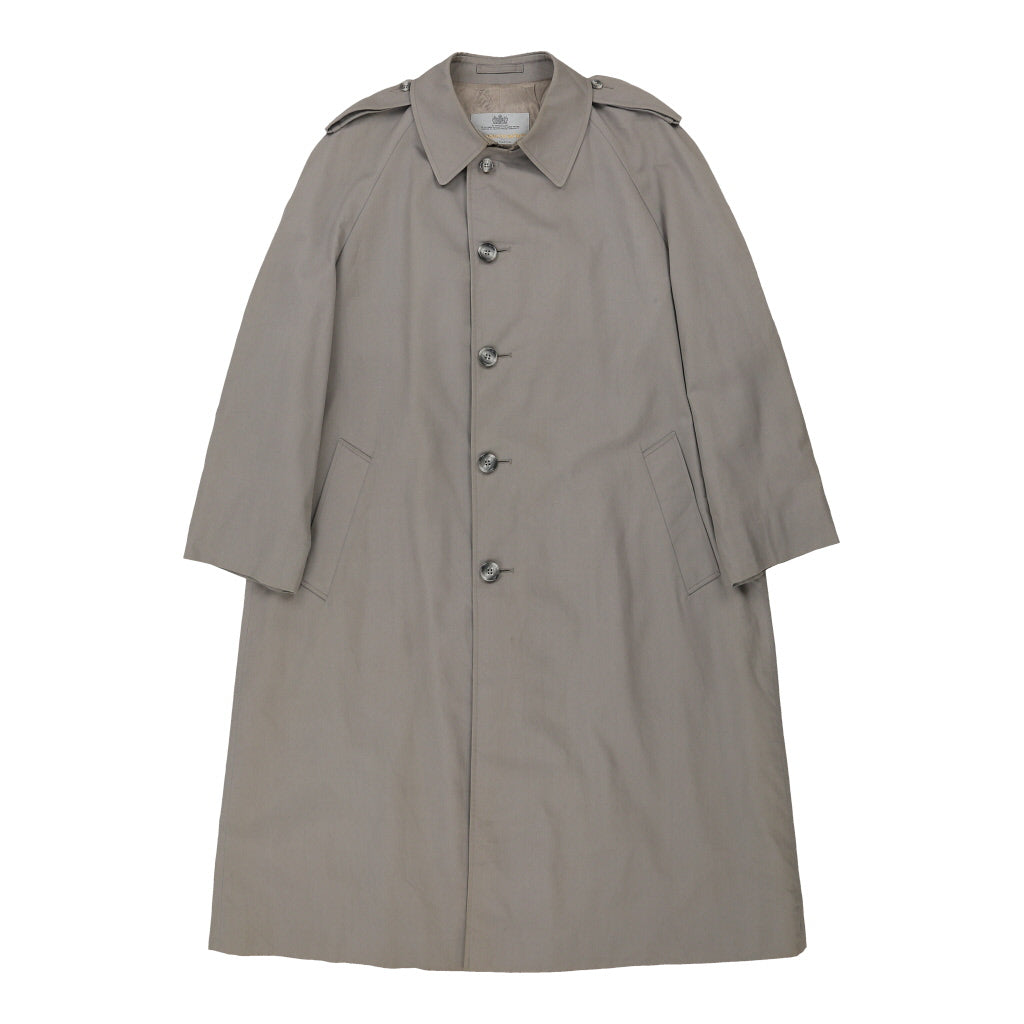 Aquascutum Trench Coat 3XL Grey Cotton Blend