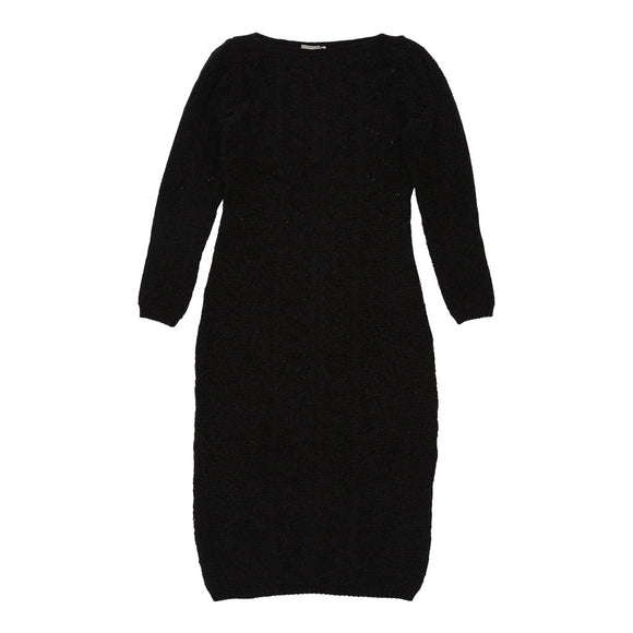 Vintage Versace Jumper Dress - Medium Black Wool jumper dress Versace