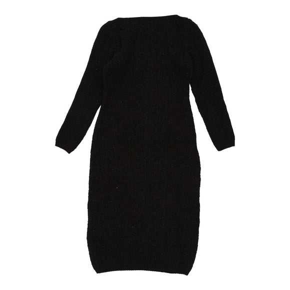 Vintage Versace Jumper Dress - Medium Black Wool jumper dress Versace