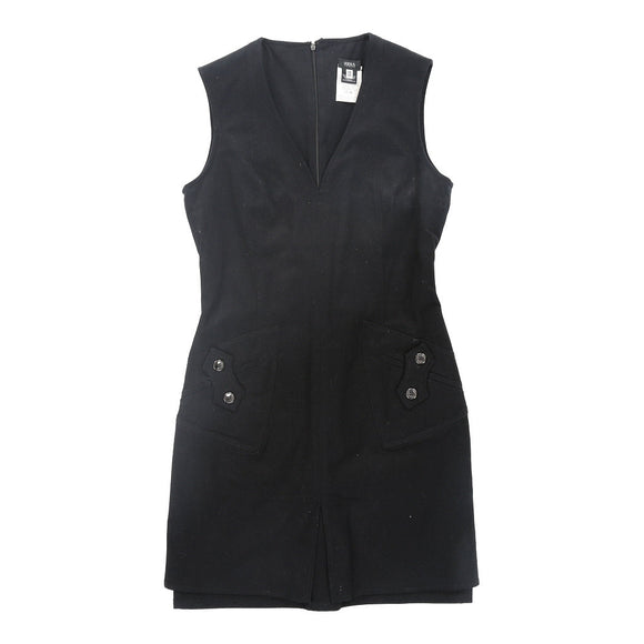 Vintage Versace Sheath Dress - Small Black Cotton sheath dress Versace