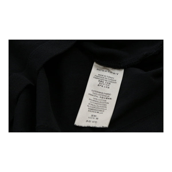 Vintage black Burberry Brit Polo Shirt - mens medium
