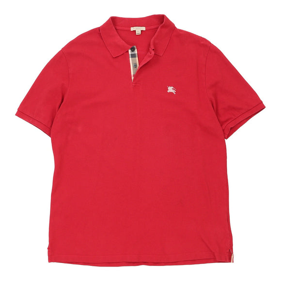 Vintage red Burberry Brit Polo Shirt - mens xx-large