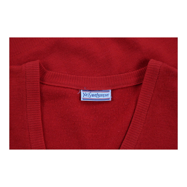 Vintage red Yves Saint Laurent Sweater Vest - mens medium