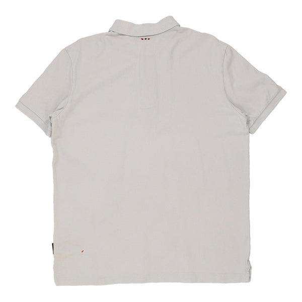 Vintage white Napapijri Polo Shirt - mens xx-large