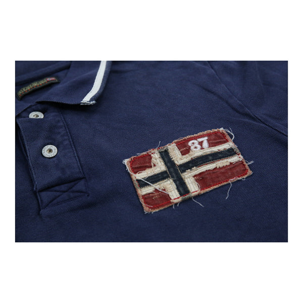 Vintageblue Napapijri Polo Shirt - mens small