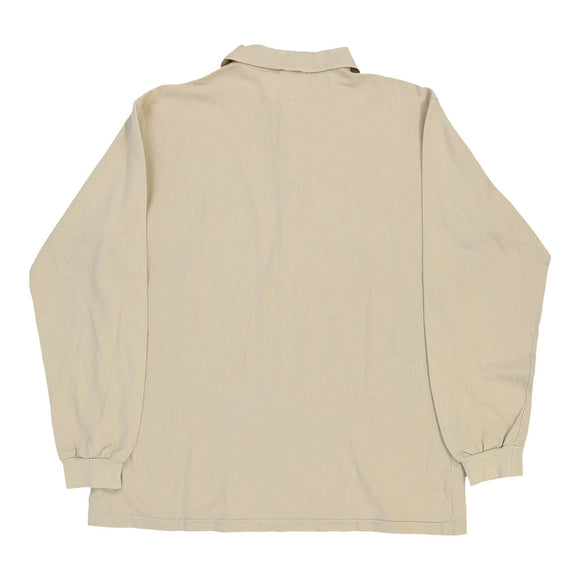Vintagecream Lacoste Long Sleeve Polo Shirt - mens x-large