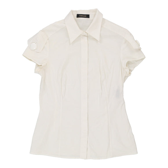 Vintagewhite Versace Short Sleeve Shirt - womens large