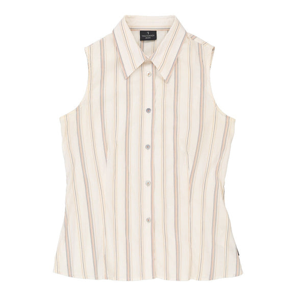Vintagewhite Trussardi Short Sleeve Shirt - womens large