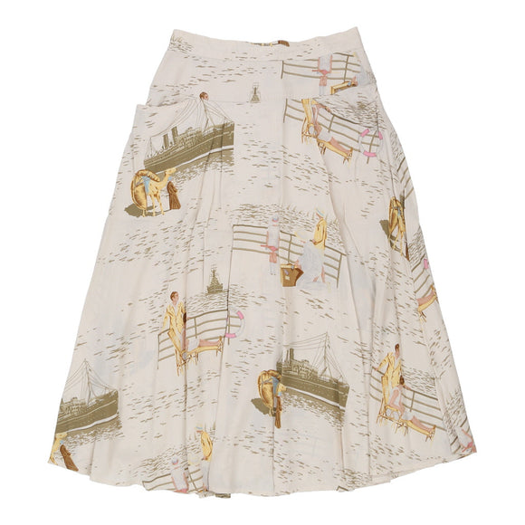 Vintagecream Les Copains Skirt - womens 27" waist