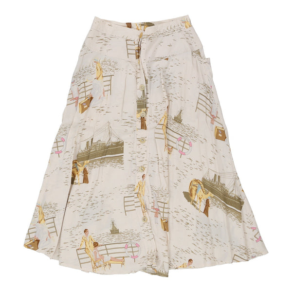 Vintagecream Les Copains Skirt - womens 27" waist