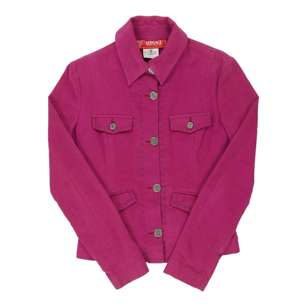 Vintagepurple Versace Suede Jacket - womens medium