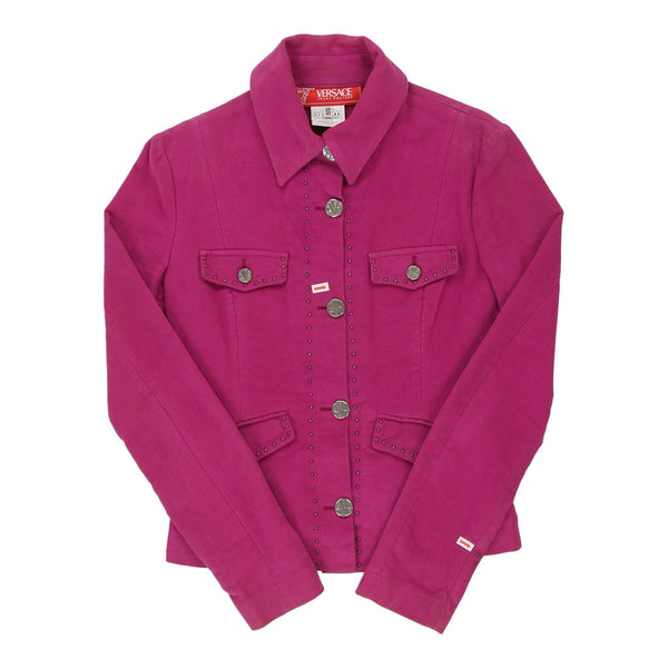 Vintagepurple Versace Suede Jacket - womens medium