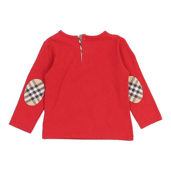 Vintage red 18 Months Burberry Long Sleeve T-Shirt - girls x-small