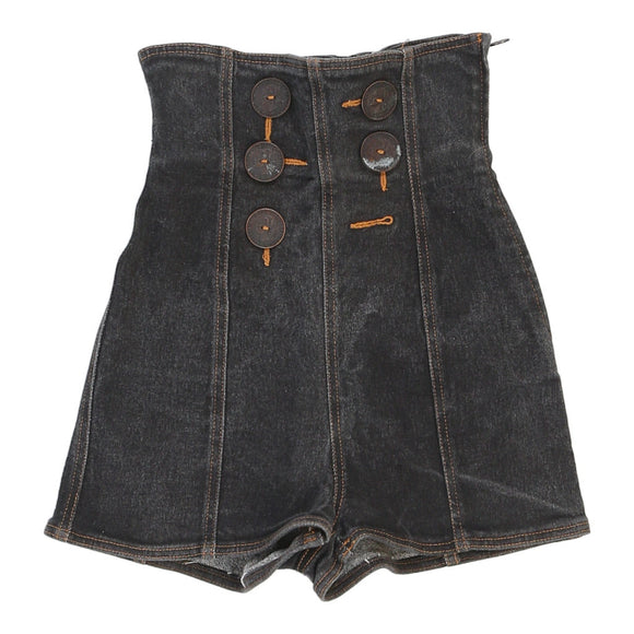Vintage black Age 5-6 Fendissime Denim Shorts - girls 22" waist