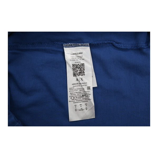 Pre-Loved blue Armani Exchange Polo Shirt - mens medium
