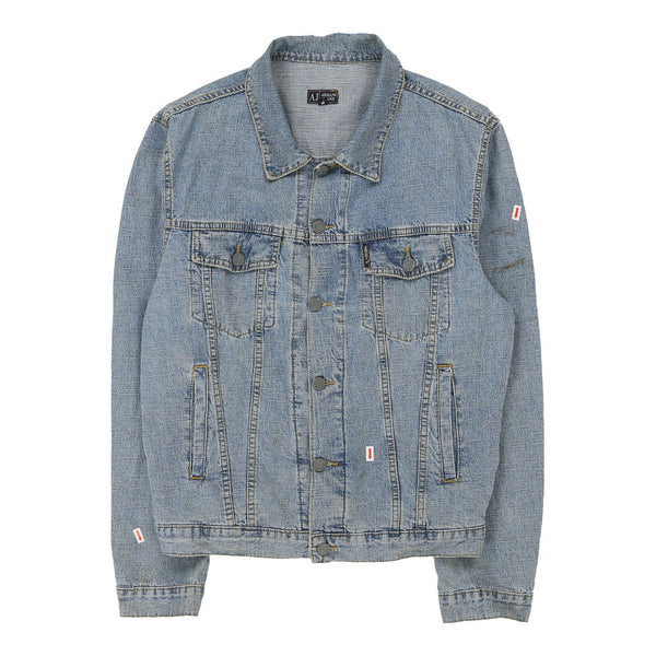 Vintage blue Armani Jeans Denim Jacket - mens x-large