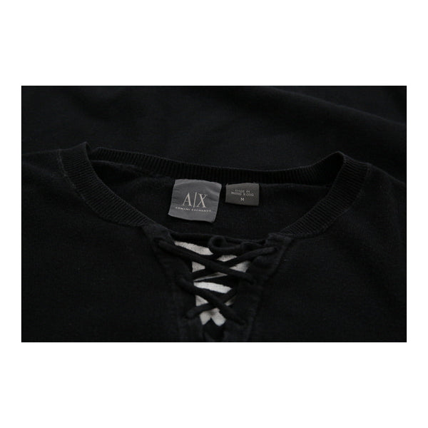 Vintage black Armani Exchange Sweatshirt - womens medium