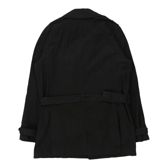 Vintage black Armani Exchange Trench Coat - womens large