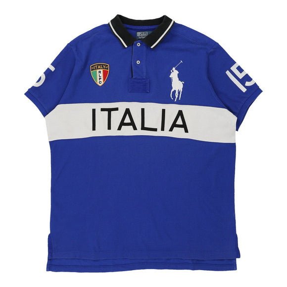 Vintage blue Italy Ralph Lauren Polo Shirt - mens x-large