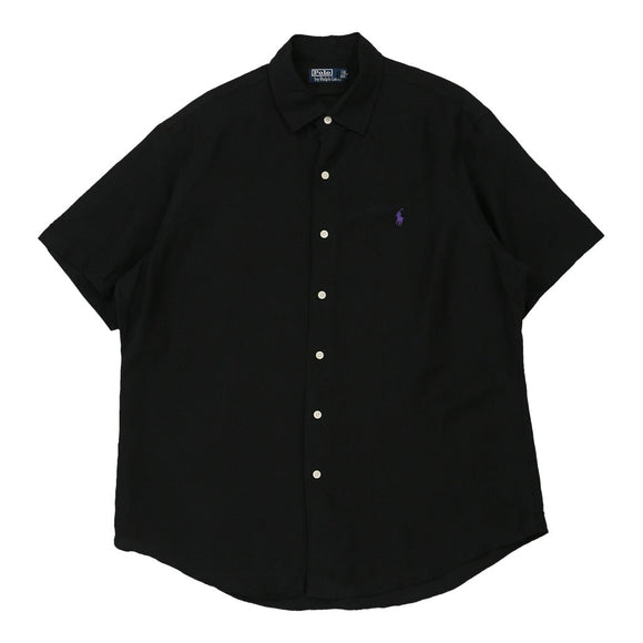 Vintage black Ralph Lauren Short Sleeve Shirt - mens x-large