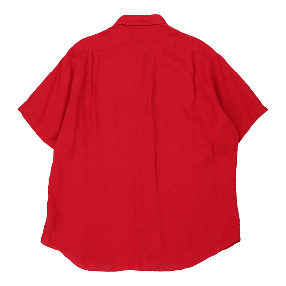 Vintage red Ralph Lauren Short Sleeve Shirt - mens x-large