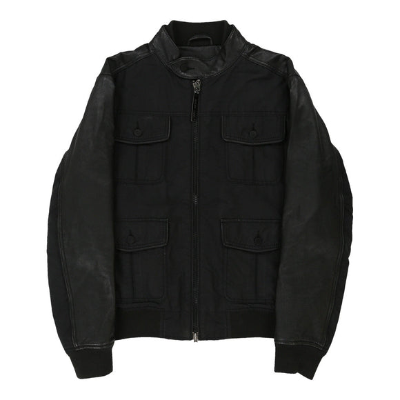 Vintage black Armani Jeans Jacket - mens large