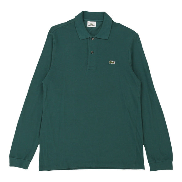 Vintage green Lacoste Long Sleeve Polo Shirt - mens small