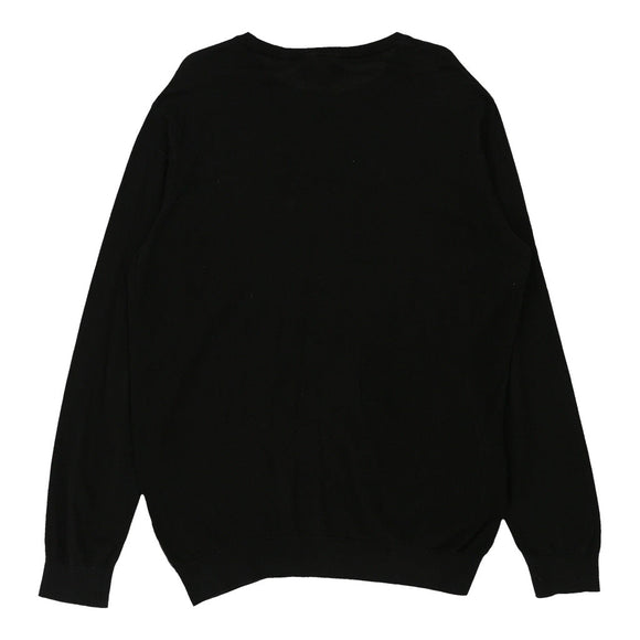 Vintage black Armani Jeans Jumper - mens xx-large