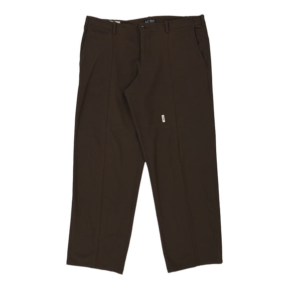 Vintage brown Comfort Fit Serie 003 Armani Jeans Trousers - mens 43" waist