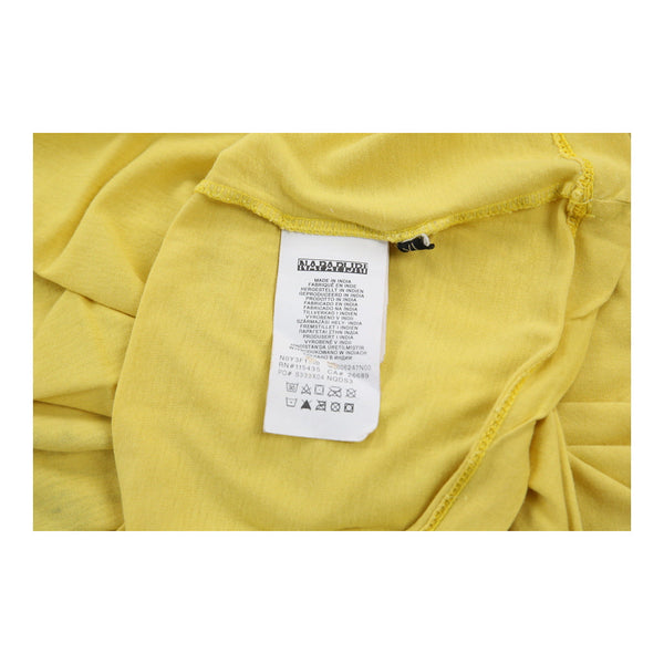 Vintage yellow Napapijri T-Shirt - mens x-large