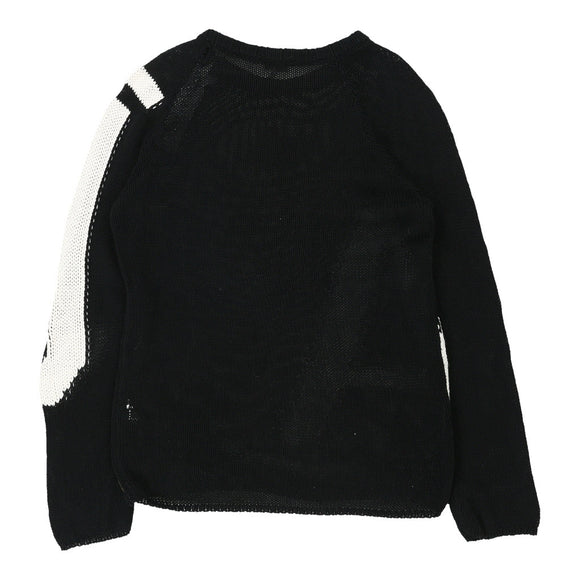 Vintage black Armani Jeans Jumper - mens xx-large