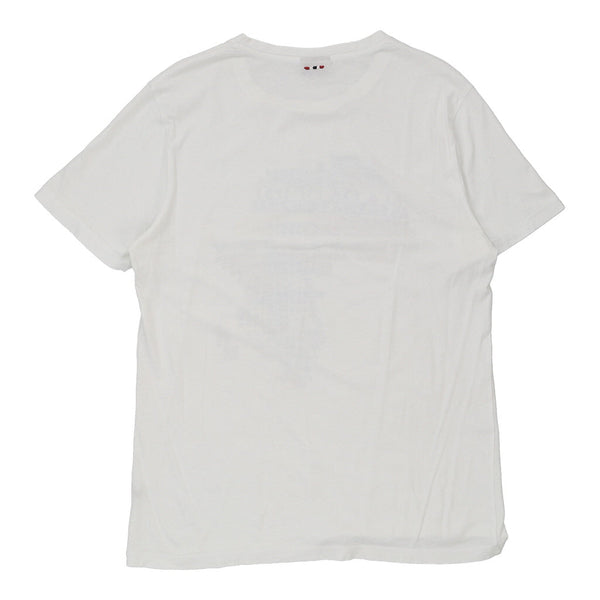 Vintage white Napapijri T-Shirt - mens large