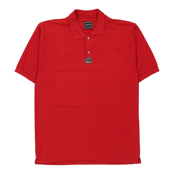 Vintage red Versace Jeans Couture Polo Shirt - mens large