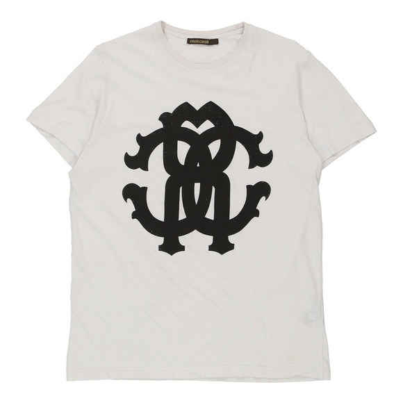 Vintage white Roberto Cavalli T-Shirt - mens large