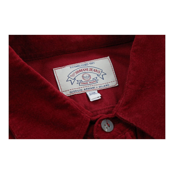 Vintage red Armani Jeans Cord Shirt - mens large