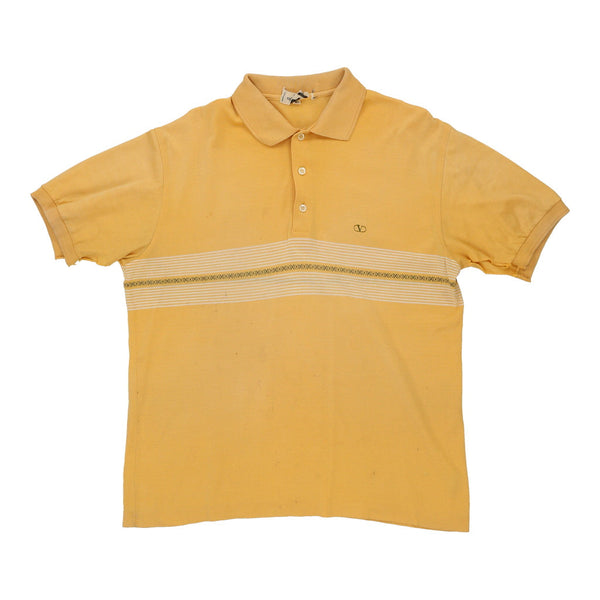 Vintage yellow Valentino Polo Shirt - mens large