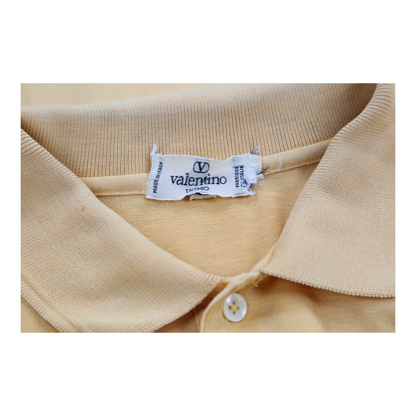 Vintage yellow Valentino Polo Shirt - mens large