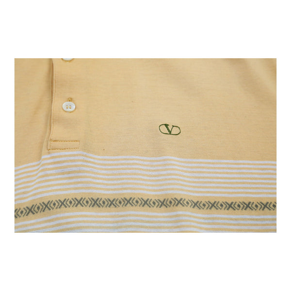 Vintage yellow Valentino Polo Shirt - mens large