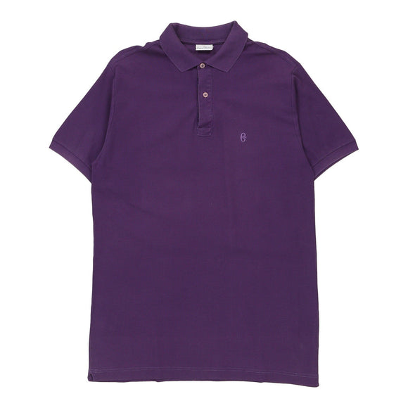 Vintage purple Conte Of Florence Polo Shirt - mens x-large