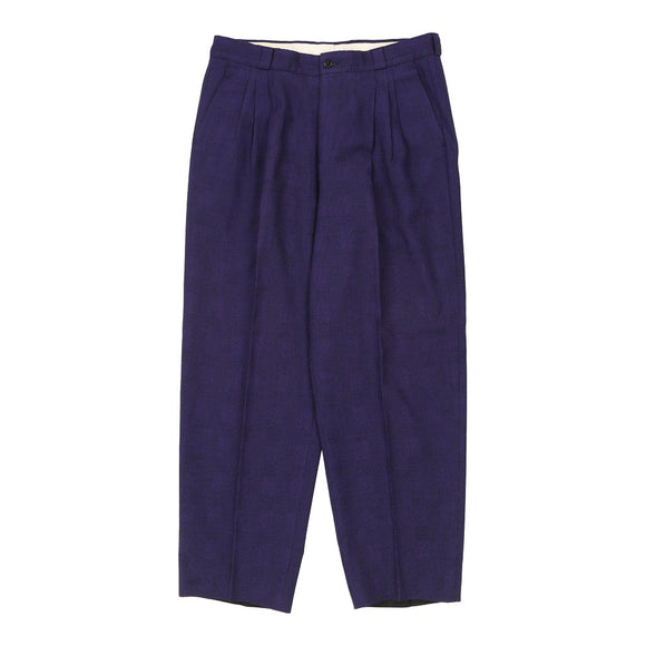 Vintage blue Versace V2 Classic Trousers - mens 35" waist