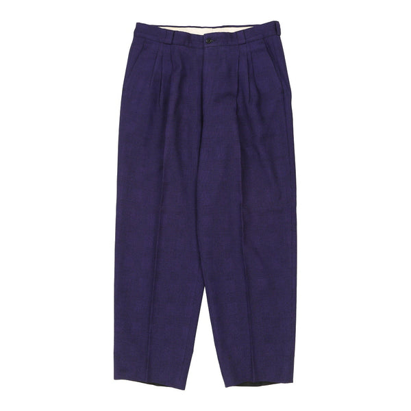 Vintage blue Versace V2 Classic Trousers - mens 35" waist