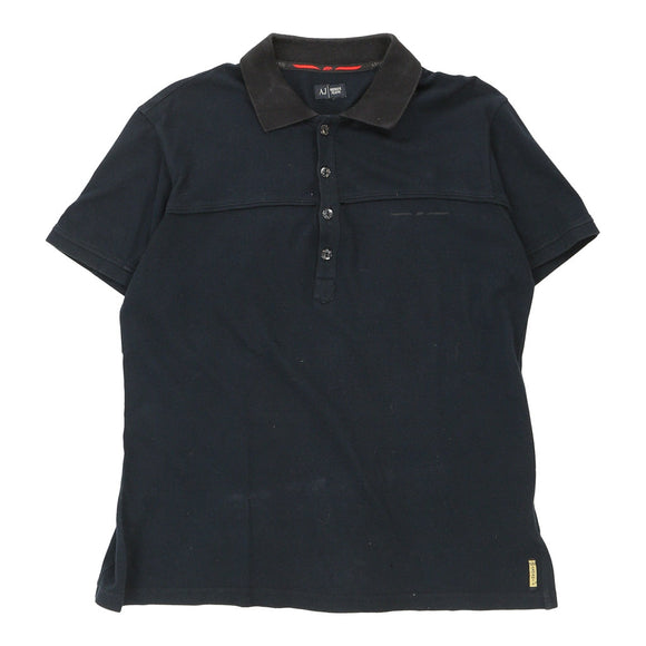 Vintage navy Armani Jeans Polo Shirt - mens medium