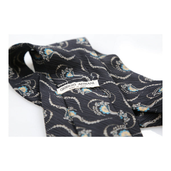 Vintage black Giorgio Armani Tie - mens no size
