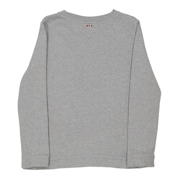 Vintage grey Napapijri Sweatshirt - mens small