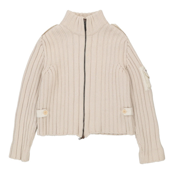 Vintage cream Moschino Jeans Zip Up - womens x-small