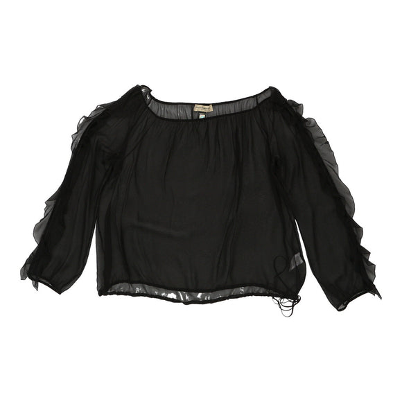 Vintage black Roccobarocco Long Sleeve Top - womens large