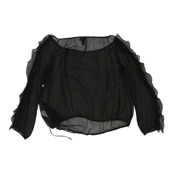 Vintage black Roccobarocco Long Sleeve Top - womens large